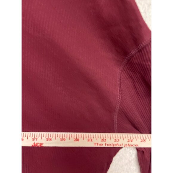 NEW! Tommy Hilfiger Ribbed Pull Over Lounge Hoodie Cabernet Red Men's Large - Picture 7 of 11